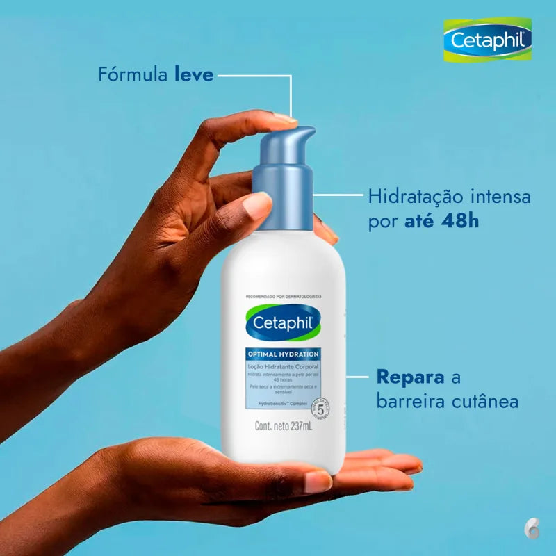 Cetaphil Optimal Hydration com Ácido Hialurônico - Loção Hidratante Corporal 237ml - Imagem 2
