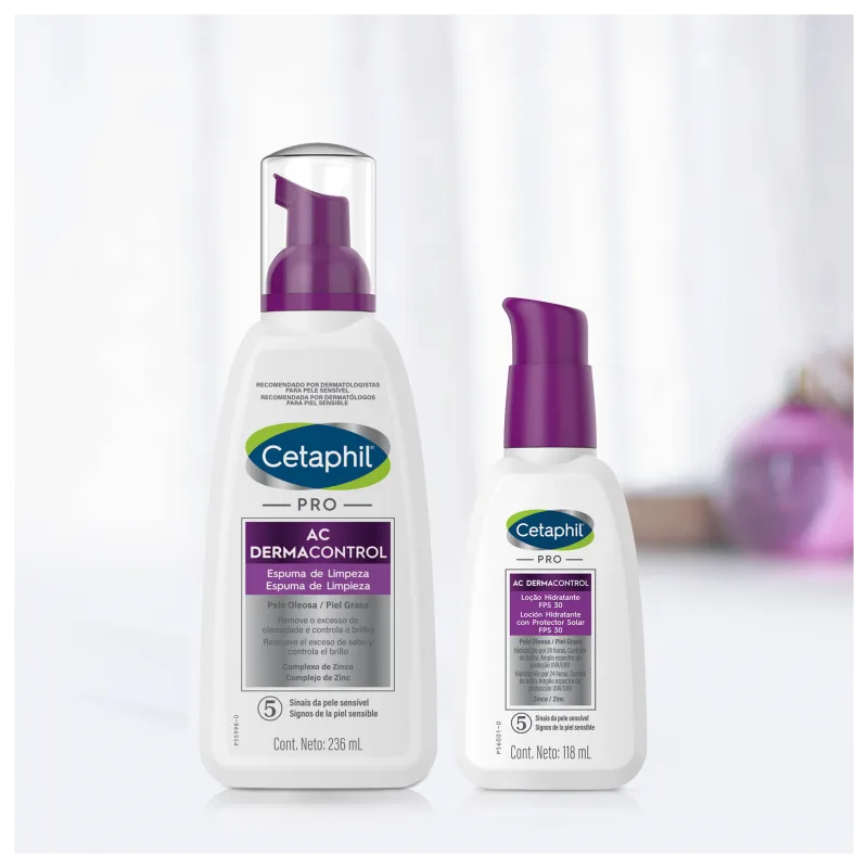 Cetaphil Pro AC Dermocontrol Pele Oleosa - Loção Hidratante Facial 118ml - Imagem 3